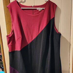 **Calvin Klein Colorblock Sleeveless Dress | Size 22W**